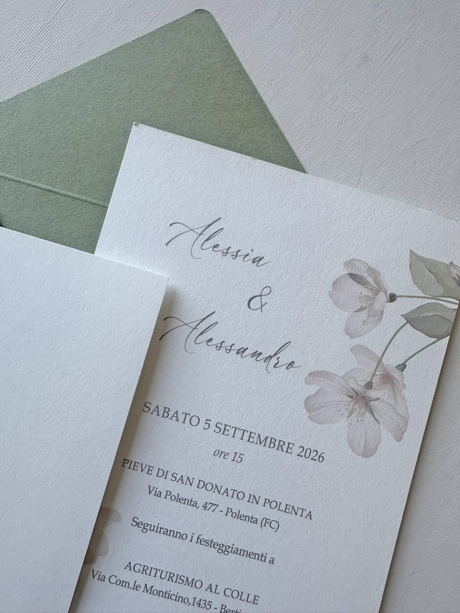 Veronica partecipazione stile floreale - immagine 3