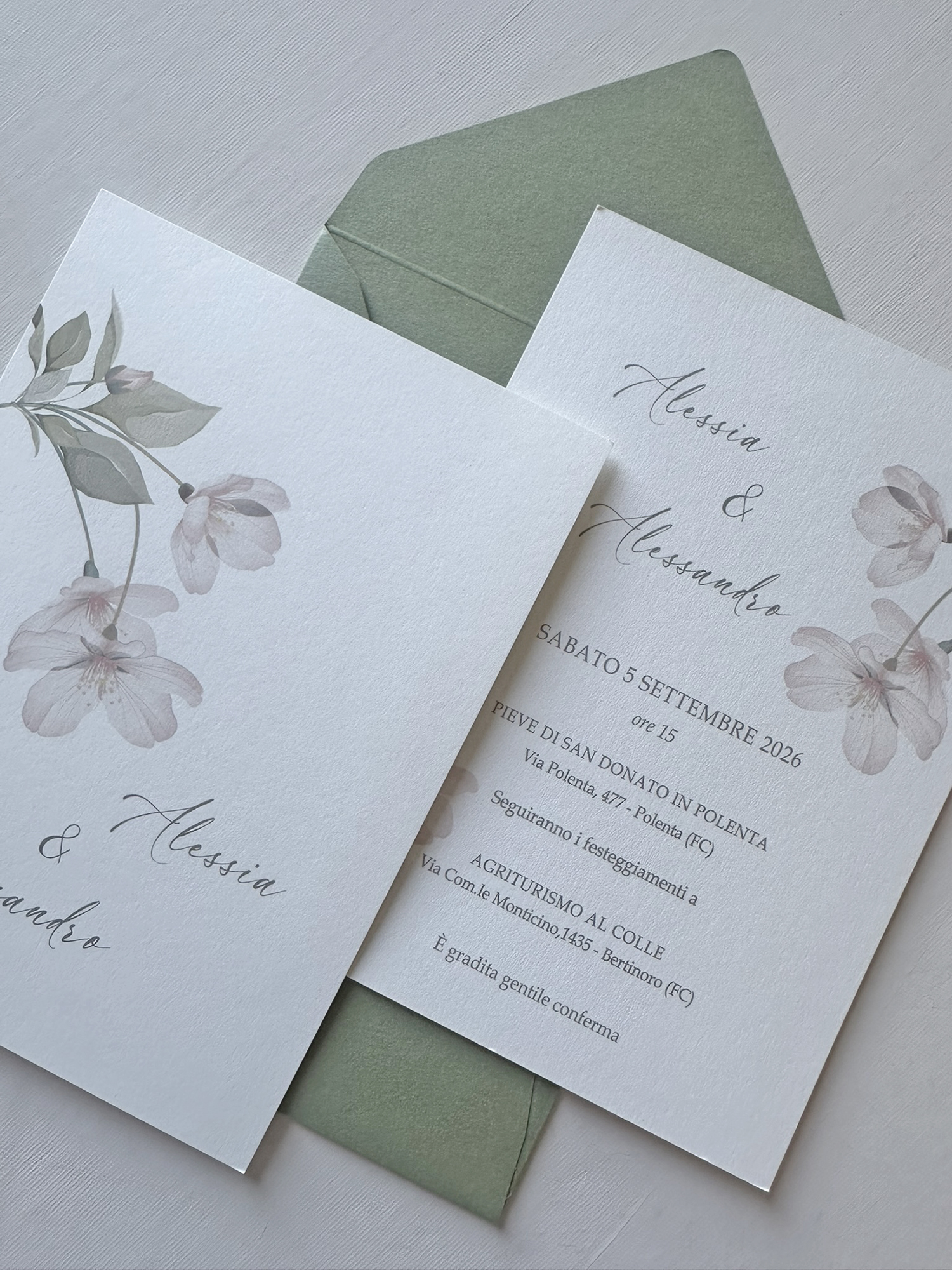 Veronica partecipazione stile floreale - immagine 5
