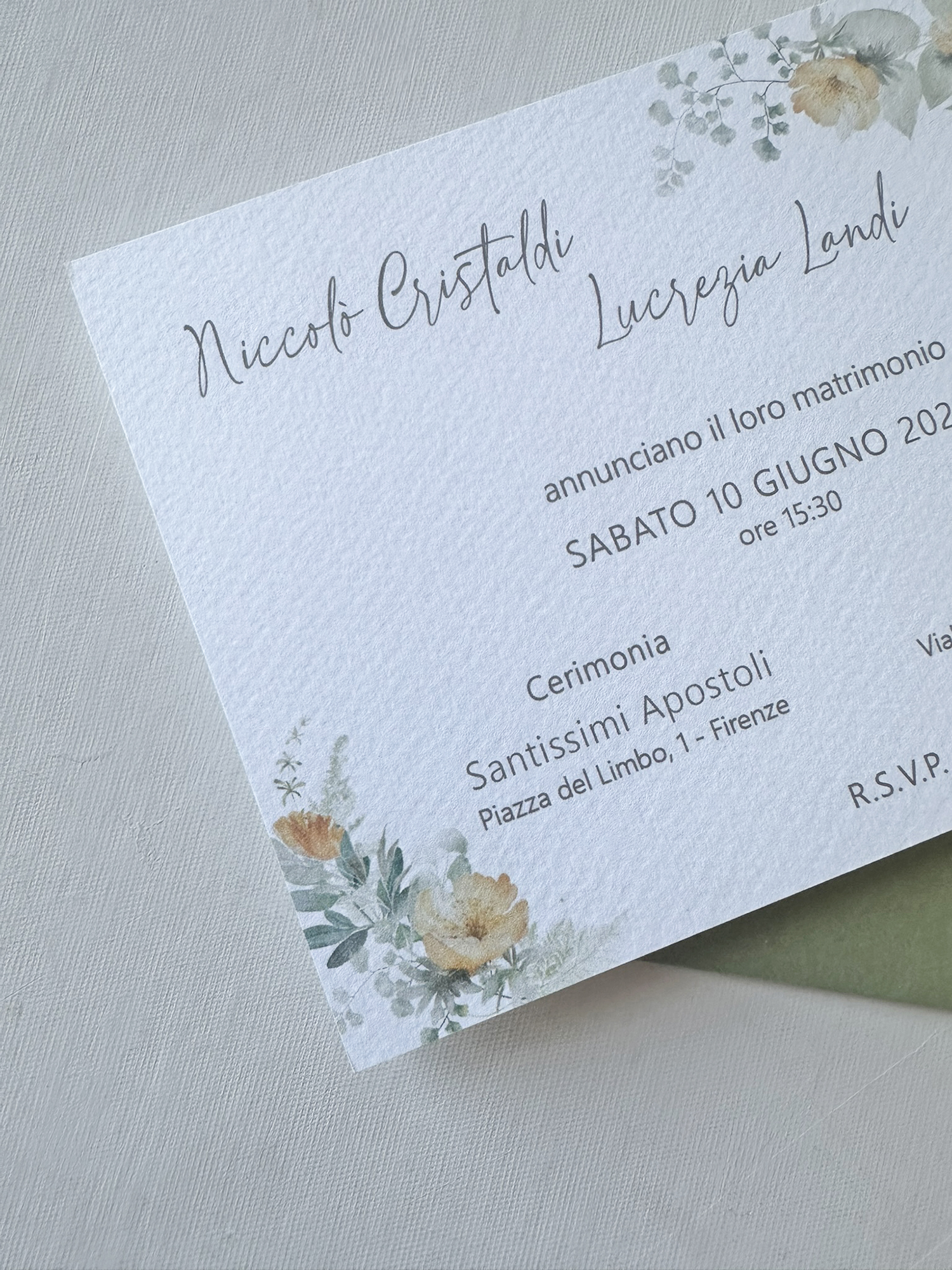 Lavinia partecipazione stile floreale - immagine 3
