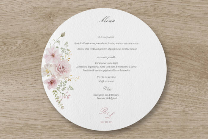 Tiffany menu matrimonio