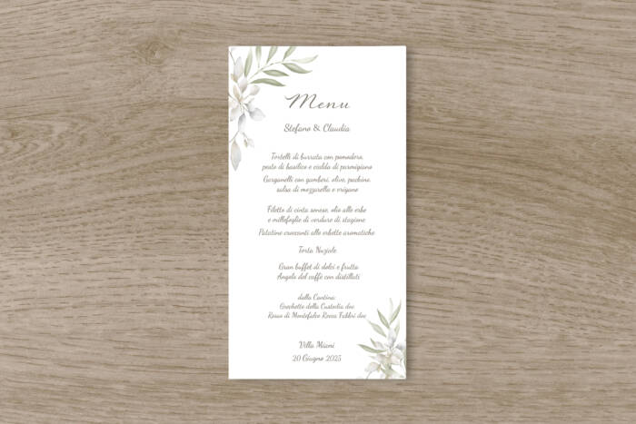 Camille menu matrimonio