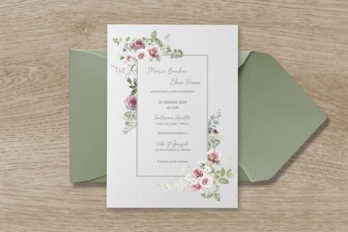 Evelin Partecipazione A Fiori Di Matrimonio By Progetti Di Nozze